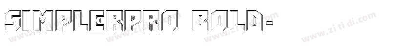 SimplerPro Bold字体转换
